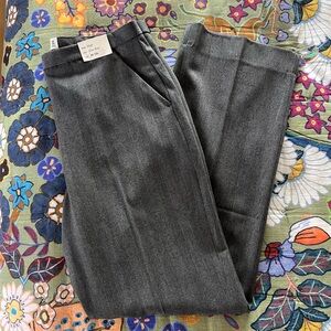 Abercrombie X Kathleen Post Women's Gray Slim Boot High Rise Dress Pants